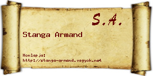 Stanga Armand névjegykártya